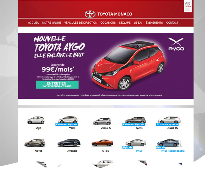Site Toyota Monaco